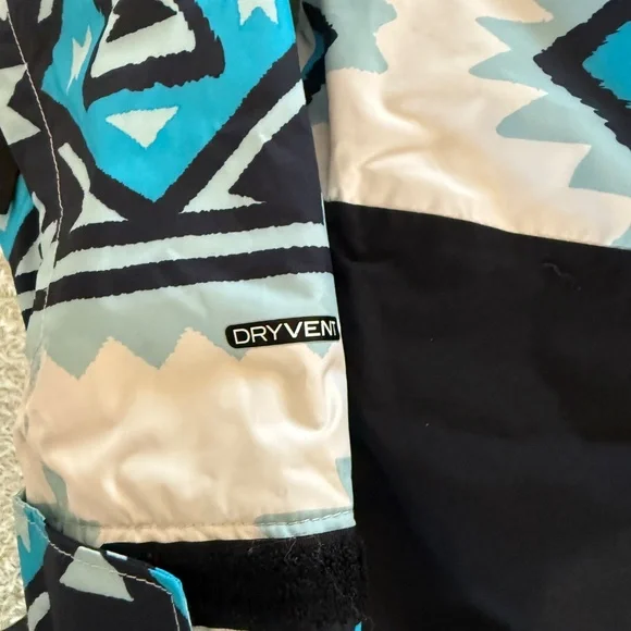 The North Face Girls' Brianna Hooded Jacket Aztec Blue/Black Size Youth S/P 7/8 - Picture 4 of 8